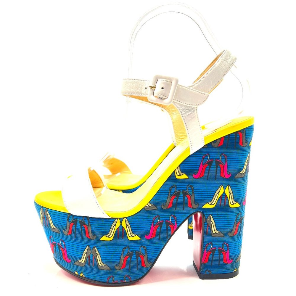 Christian Louboutin Bella Tige 160 Platfrorm Multicolor Sandals 38